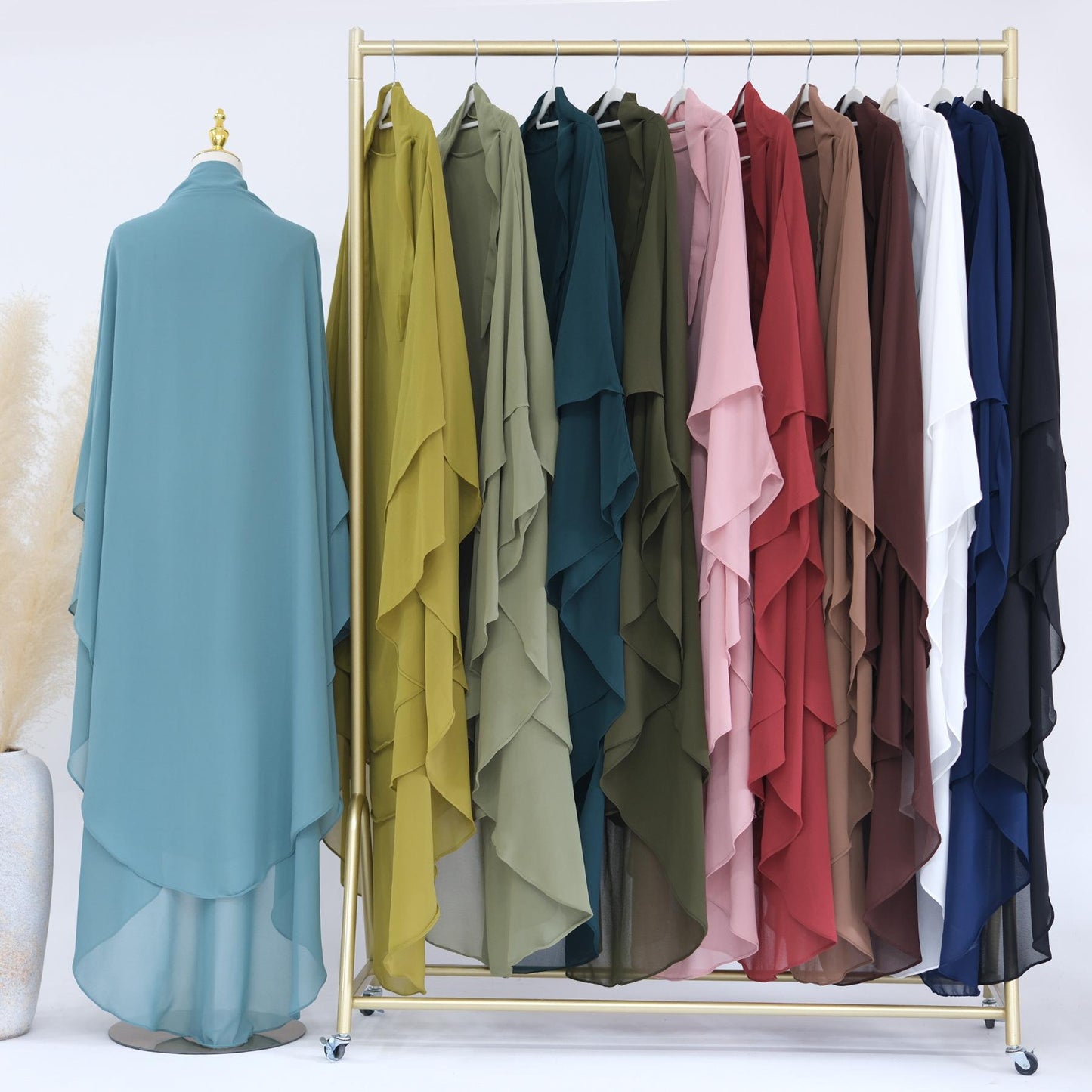 Grand foulard pivotant en mousseline de soie à double épaisseur HASASERIES HS1000