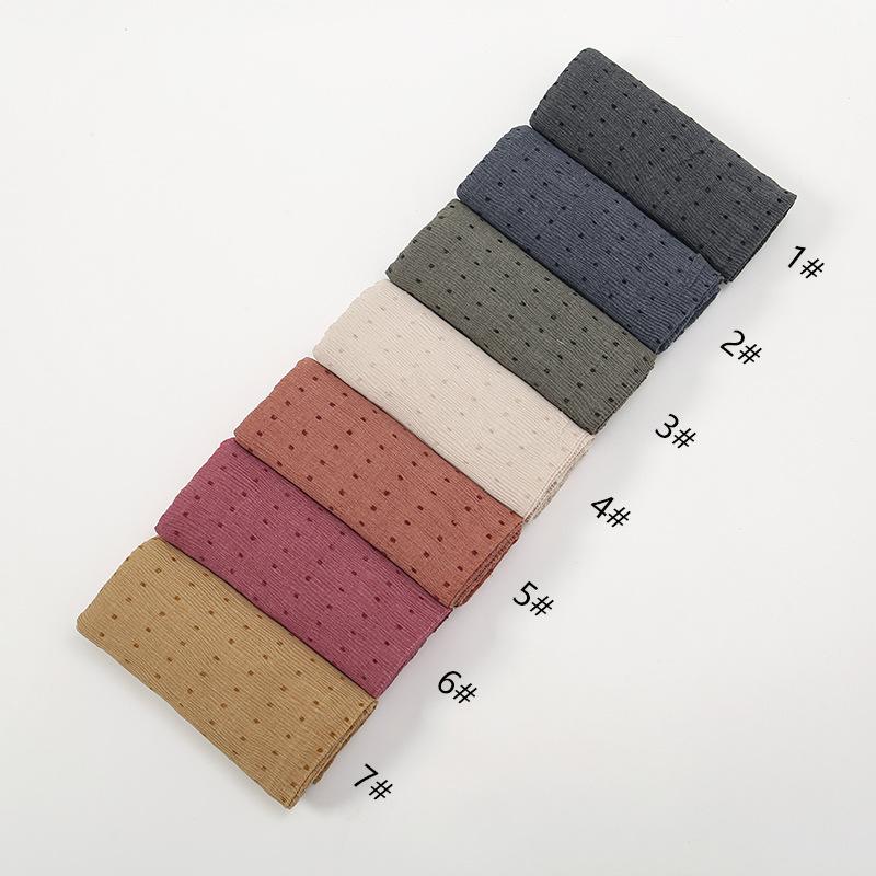 HASASERIES HS1122 Pure Color Cotton and Linen Long Scarf