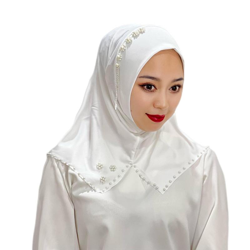 HASASERIES HS1110 Monochrome Beaded Flower Headband