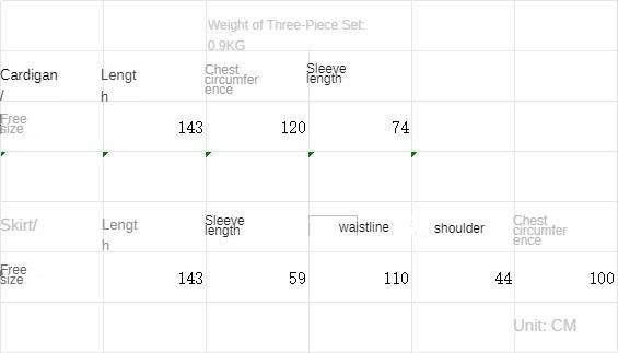 HASASERIES HS1098 3pcs Set Without Sleeves Inner Dress+Cardigan+special Belt