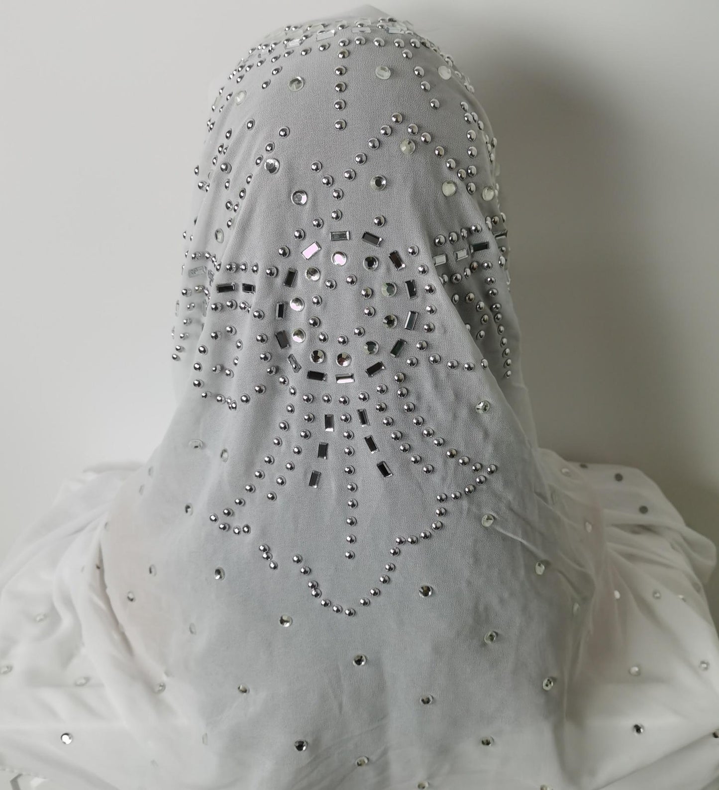 HASASERIES HS1035 Chiffon Fabric Diamond Headband