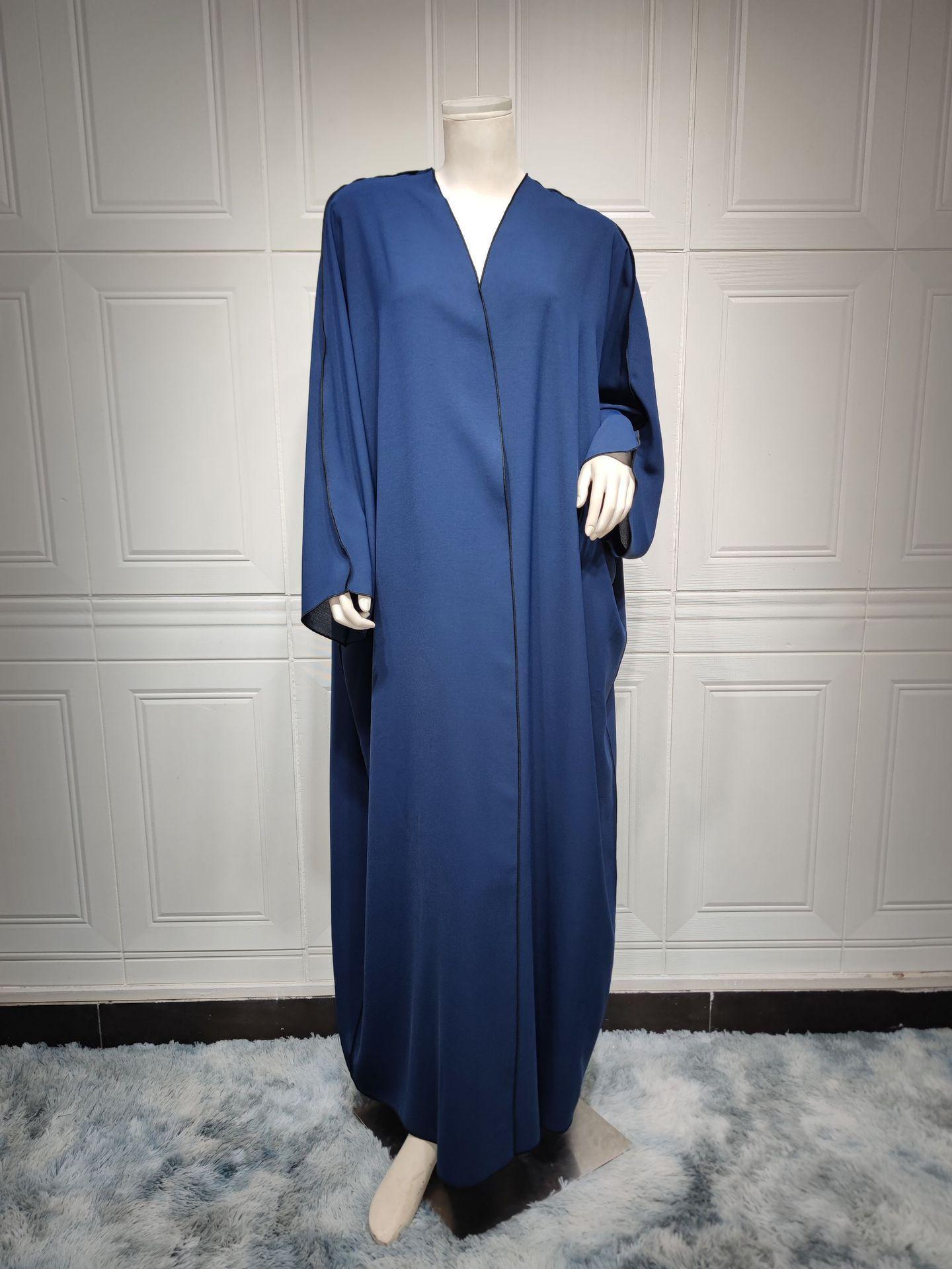 HASASERIES HS0677 White Panelled Abaya Robe