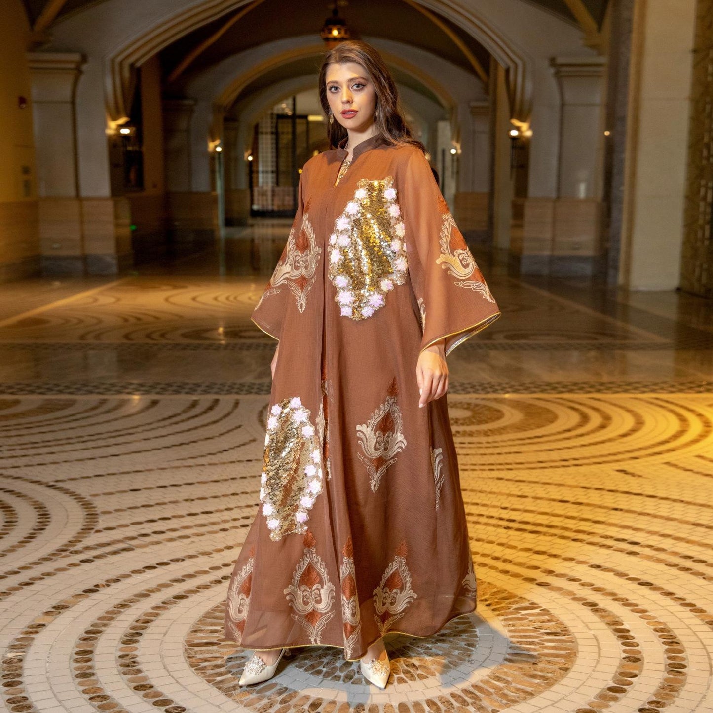 HASASERIES HS0443 Muslim Embroidered Dress