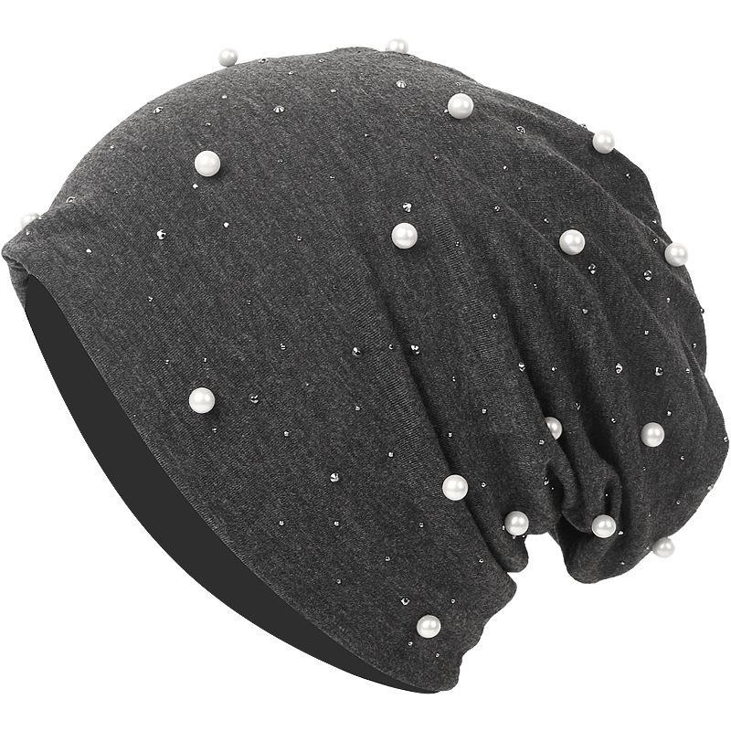 HASASERIES HS1092 Pearl Hot Diamond Pullover Cap