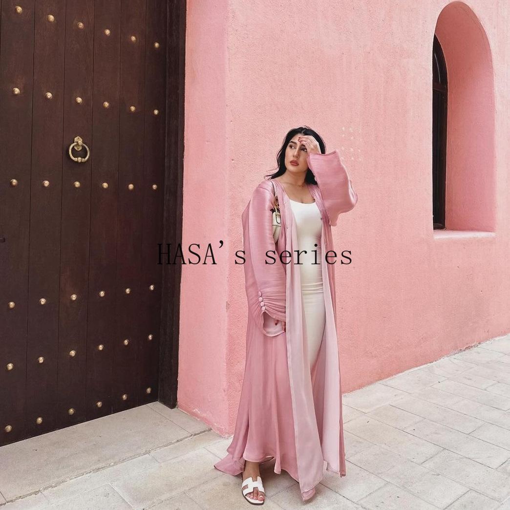 HASA's Series HS1234 Flowing Grace Islamic Kaftan Gown