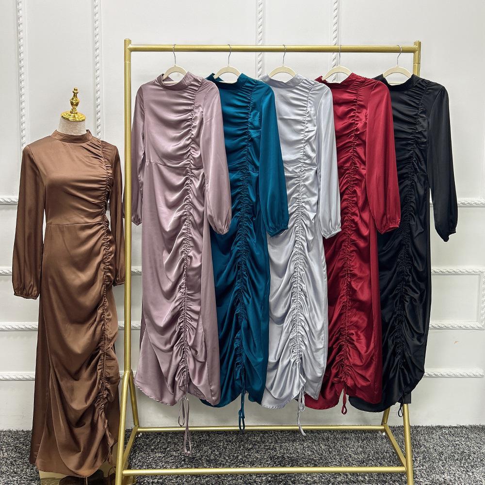 HASASERIES HS1045 Solid Color Large Robe Dress
