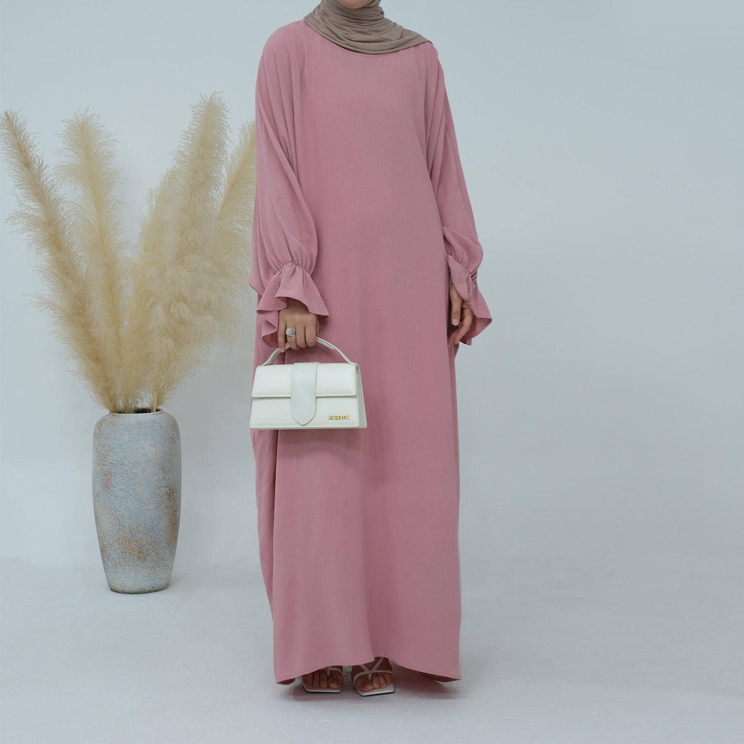 HASASERIES HS0996 1pcs Solid Color Abaya Dress