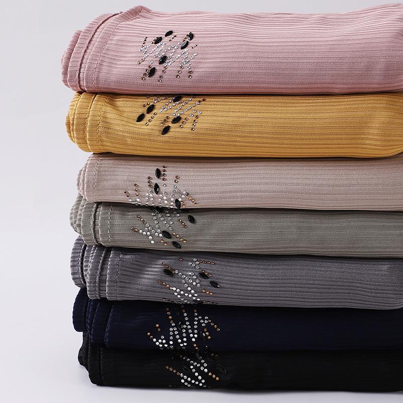 HASASERIES HS1133 Nouveau foulard rayé pour perçage à chaud