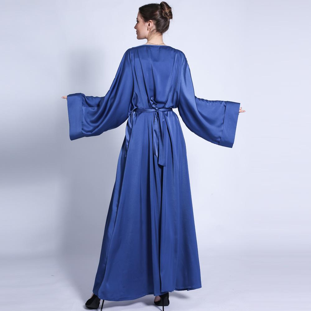 HASASERIES HS0433 Solid Color Loose Fitting Belt with Diamond Waist Long Skirt