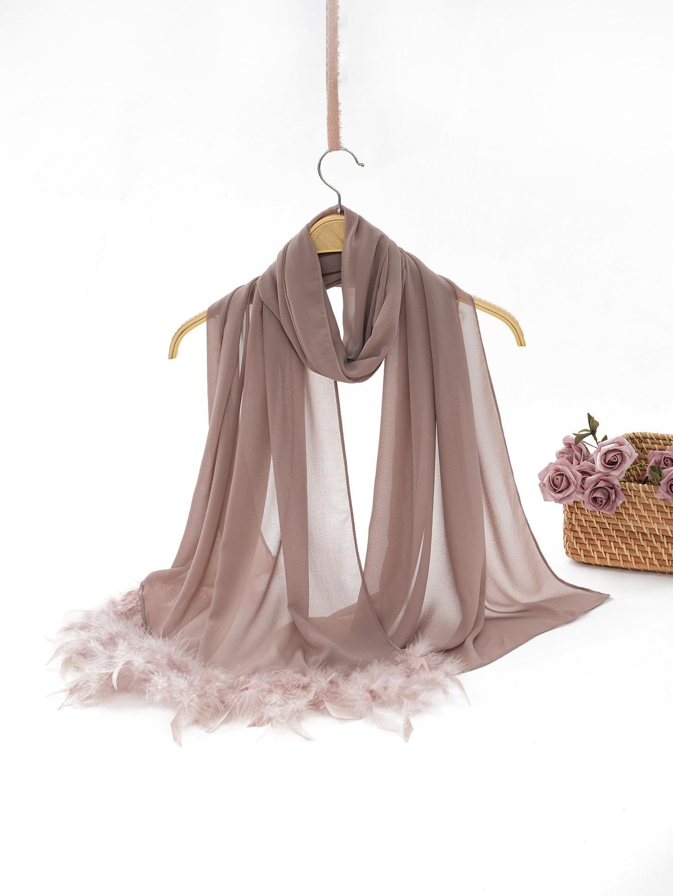 HASASERIES HS1146 Pure Color Chiffon Breathable Headscarf