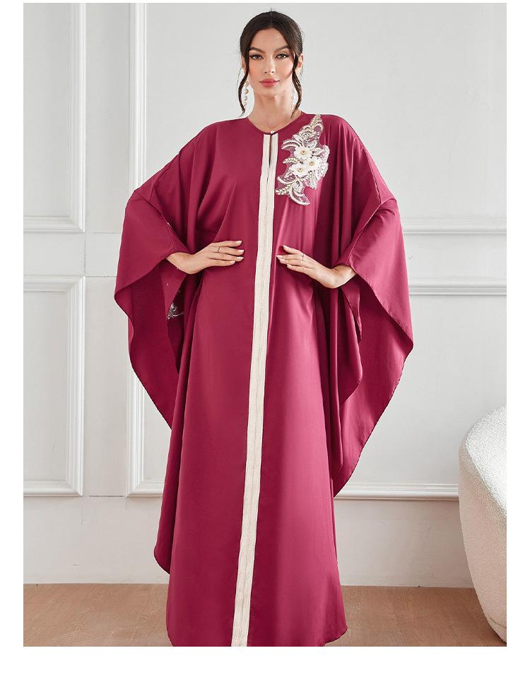 HASASERIES HS1087 New Style Elegant Decal Dress Robe