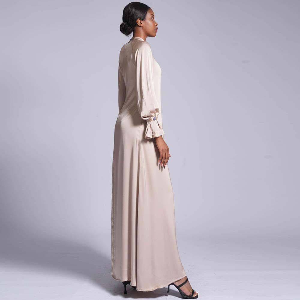 Robe longue ample unie à boucle diamant HASASERIES HS0436