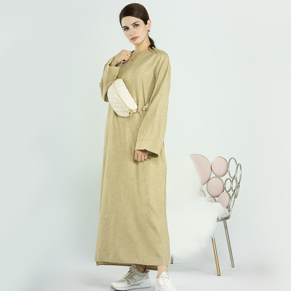 Robe de chambre décontractée de couleur unie HASASERIES HS0711