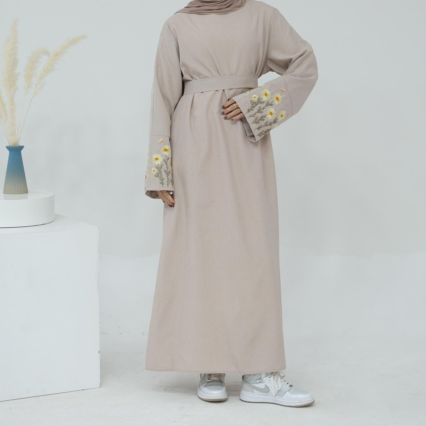 HASASERIES HS1090 Flower Embroidery Elegant Dress