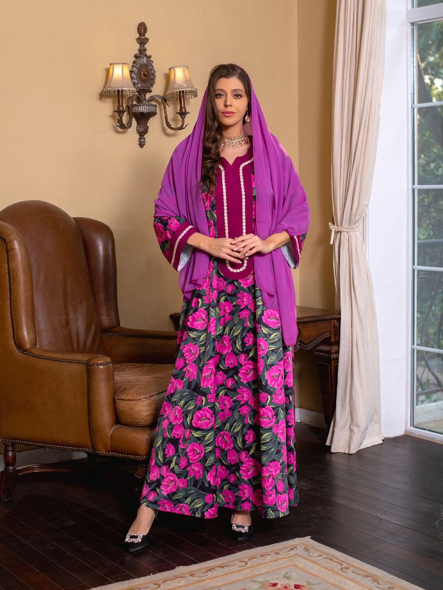 HASASERIES HS1072 Fashion New Product Hot Diamond Printed Dress