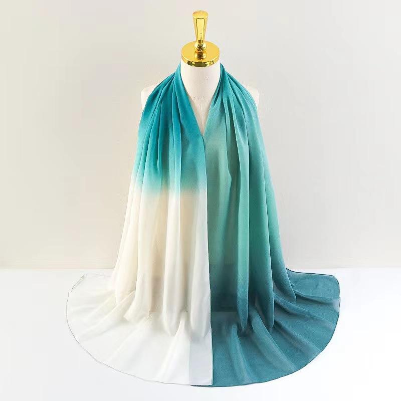 HASASERIES HS1148 New Gradient Chiffon Headscarf