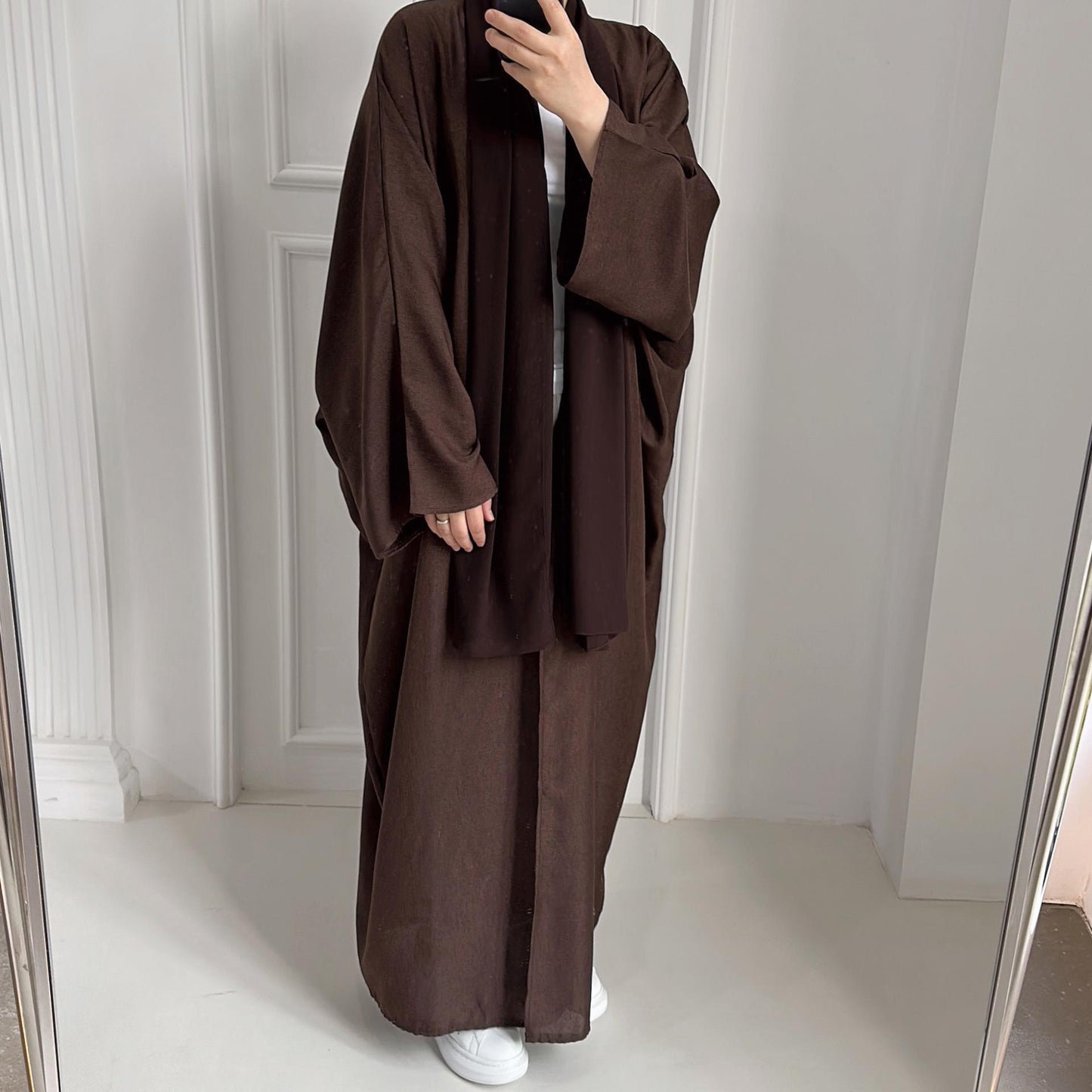 HASASERIES HS0714 Cardigan décontracté de couleur unie grande taille