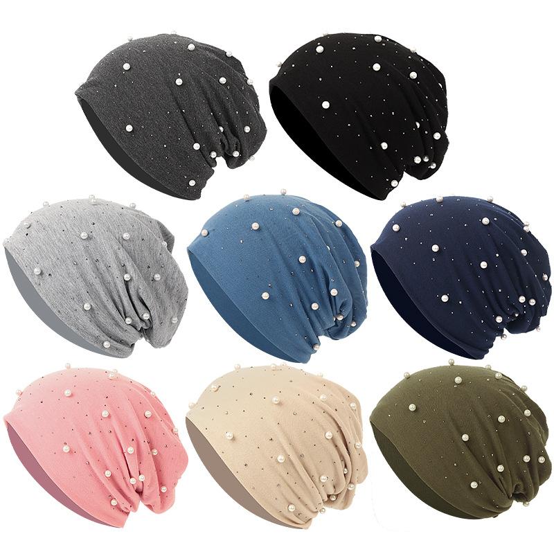 HASASERIES HS1092 Pearl Hot Diamond Pullover Cap