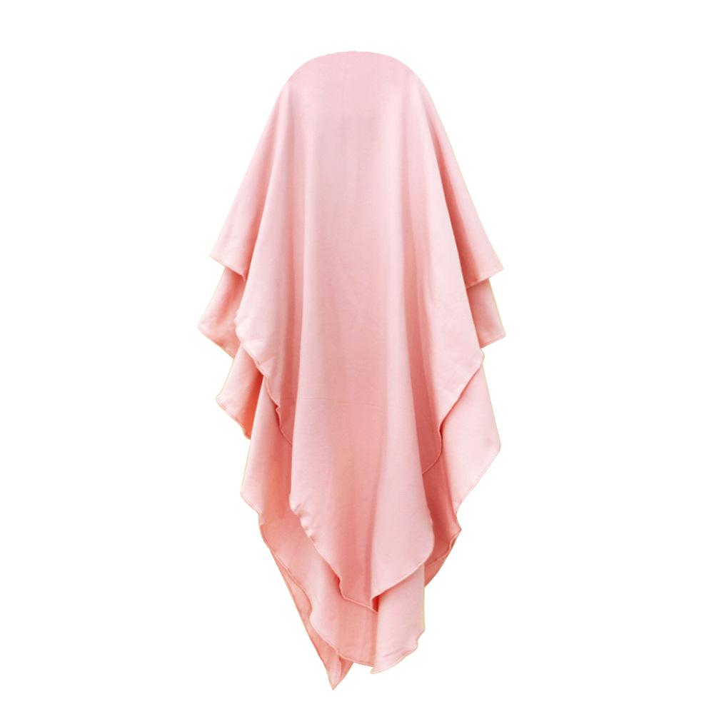 HASASERIES HS1194 Ensemble 2 pièces, Abaya pour enfant avec khimar à deux couches