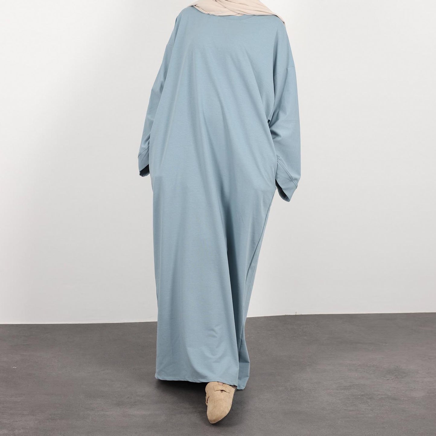 HASASERIES HS1089 Solid Color Hoodie Dress