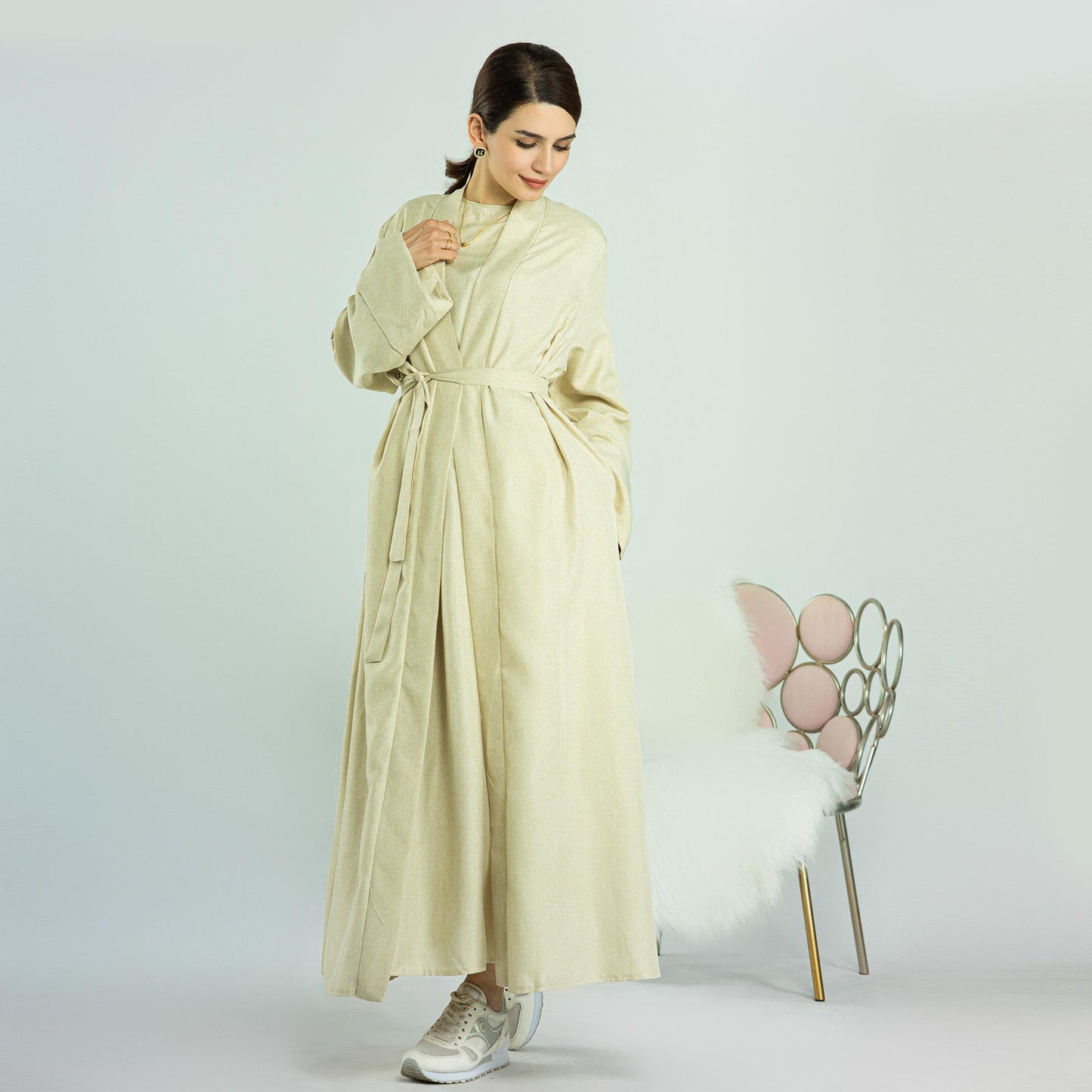 HASASERIES HS0710 2pcs Set Cardigan+Inner Dress