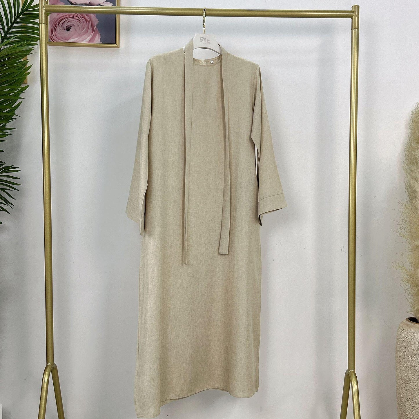 Robe de chambre décontractée de couleur unie HASASERIES HS0711
