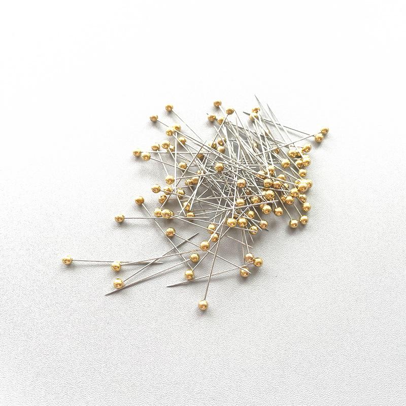 HASASERIES HS1066 100pcs/box Stainless Steel Pearl Breast Needle Scarf Button