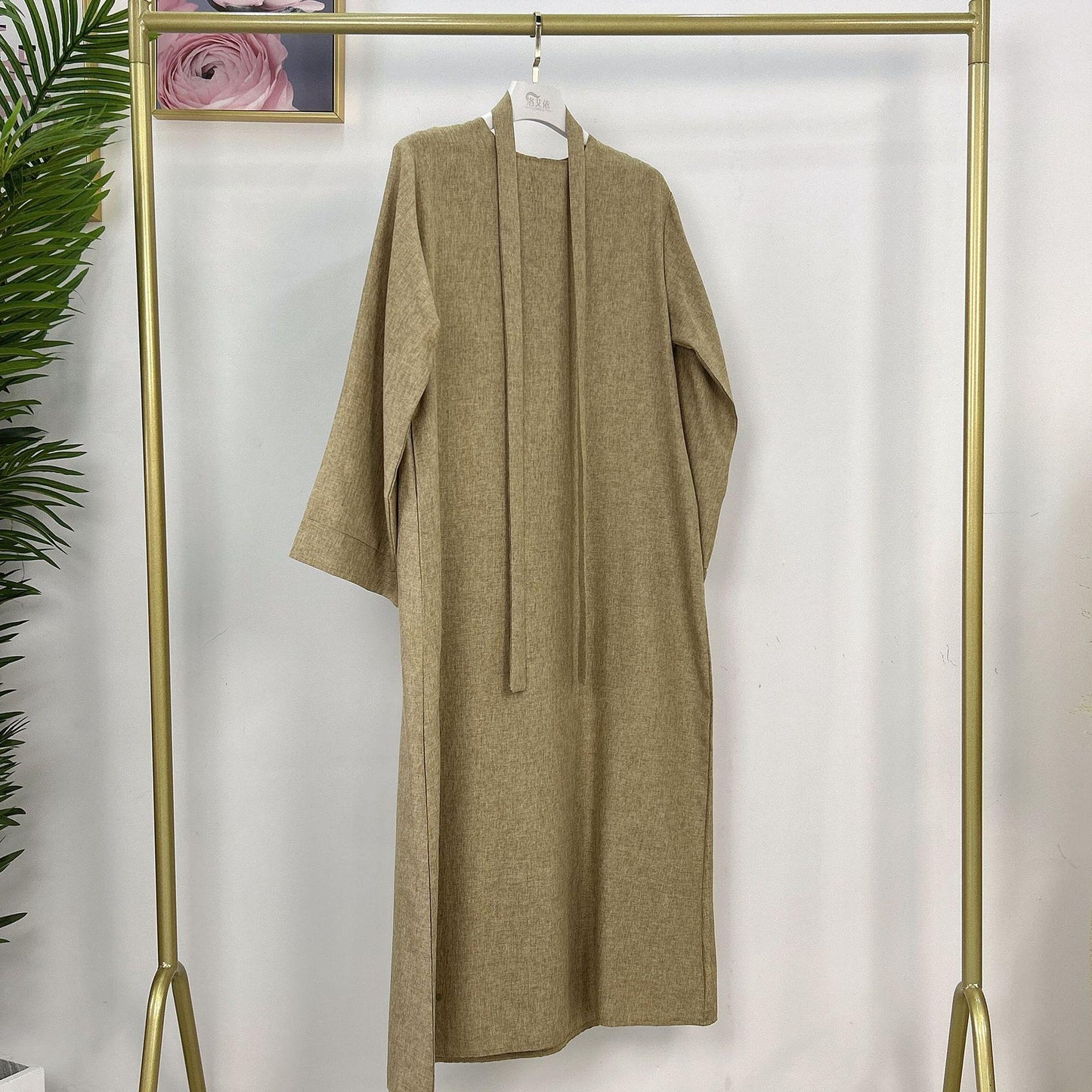 Robe de chambre décontractée de couleur unie HASASERIES HS0711