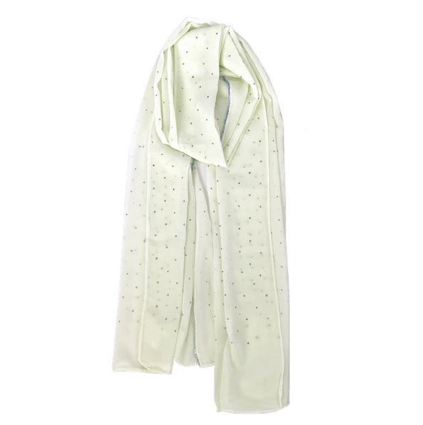 HASASERIES HS1063 Pearl Chiffon Diamond Headband