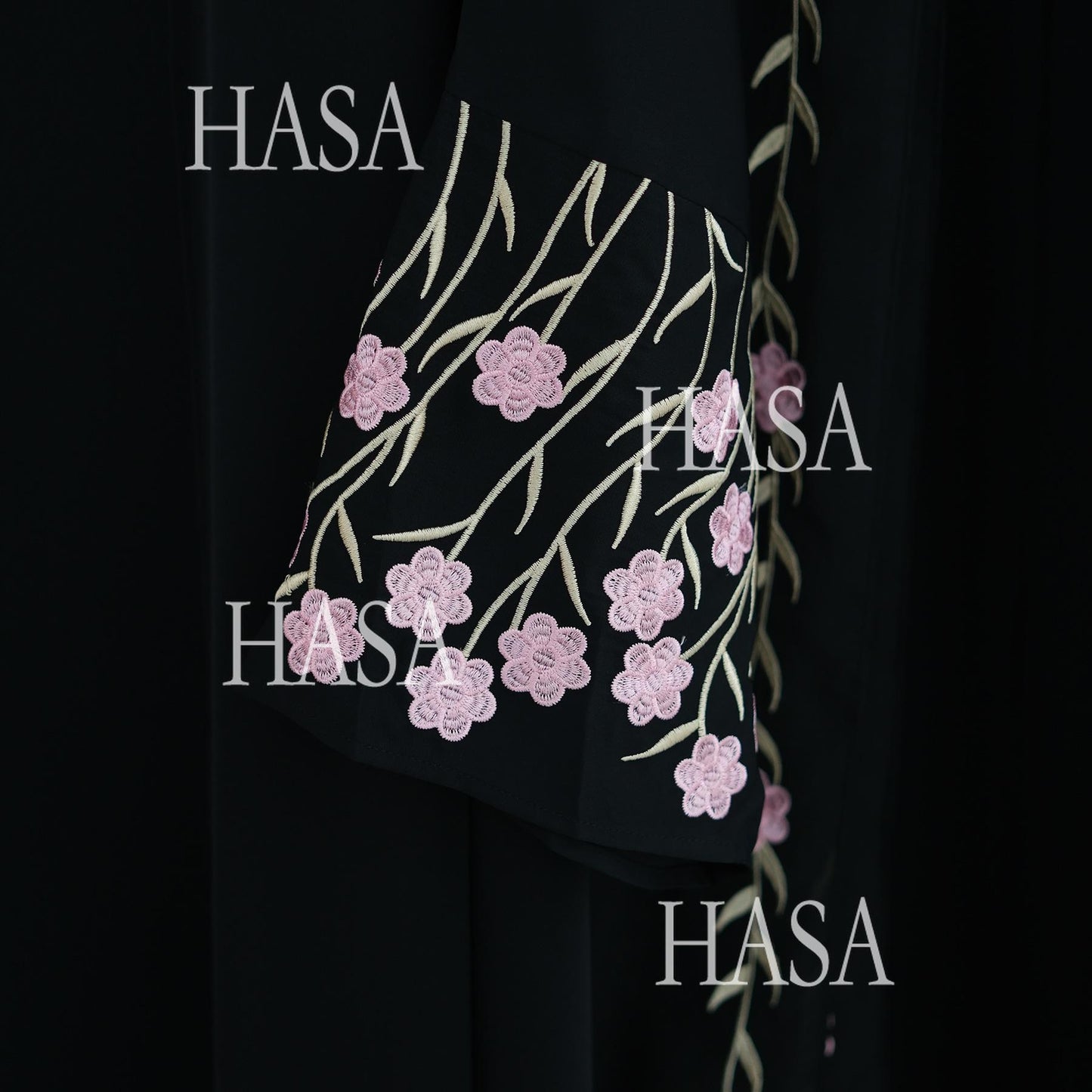 HS6529 Embroidered cardigan robe with headscarf, optional inner wear combination