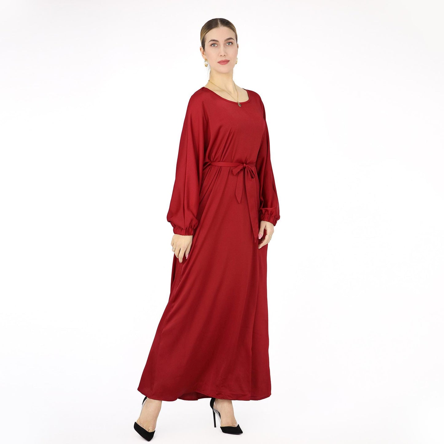 HASASERIES HS0712 Solid Large Multi Color Robe Dress