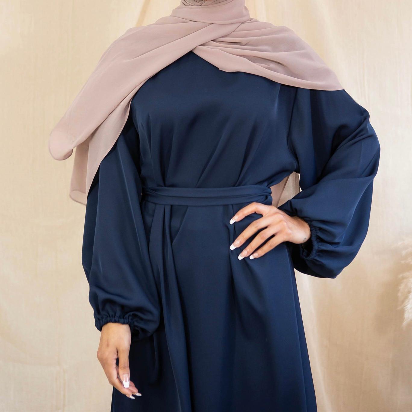 HASASERIES HS0708 Solid Color Robe Dress
