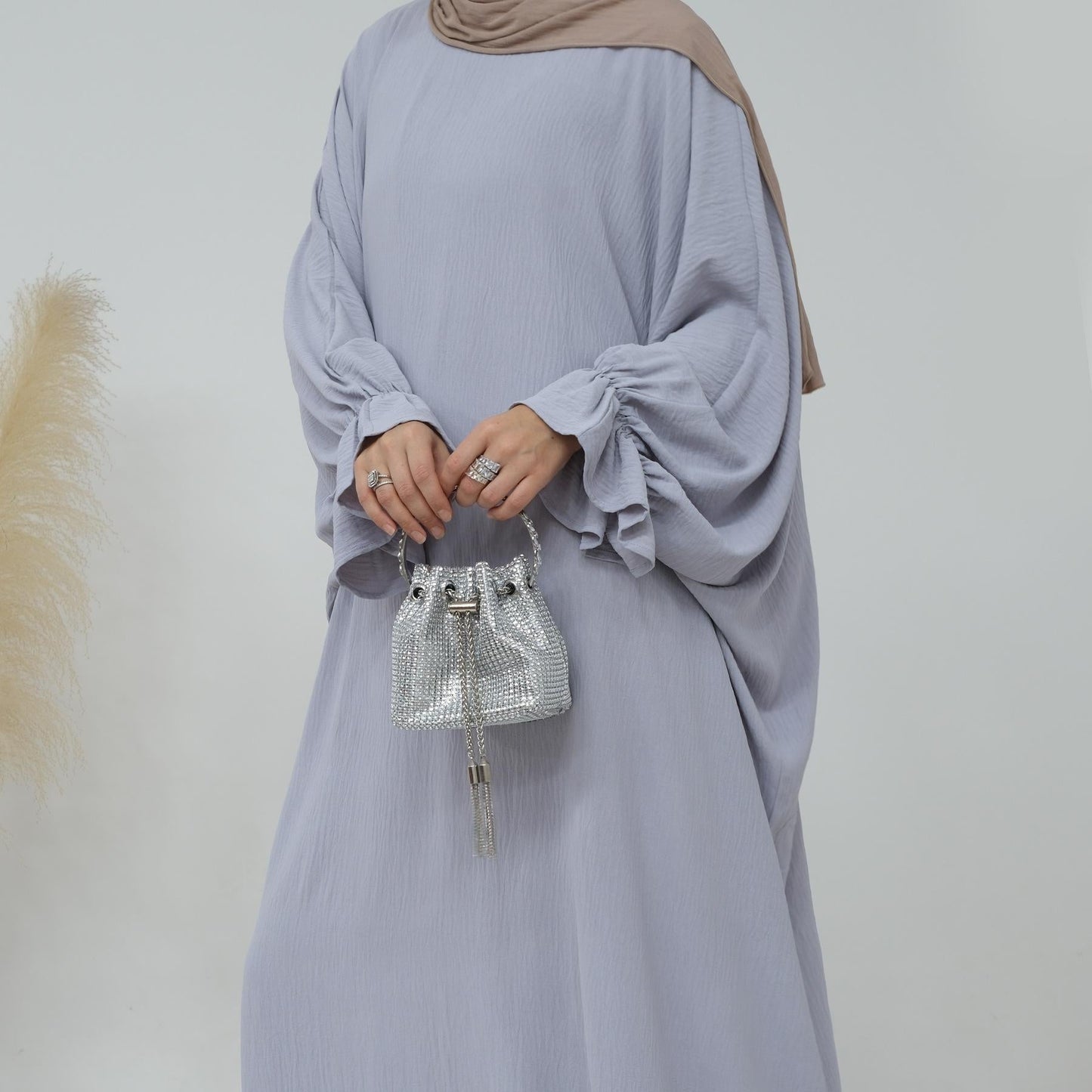 HASASERIES HS0996 1pcs Solid Color Abaya Dress