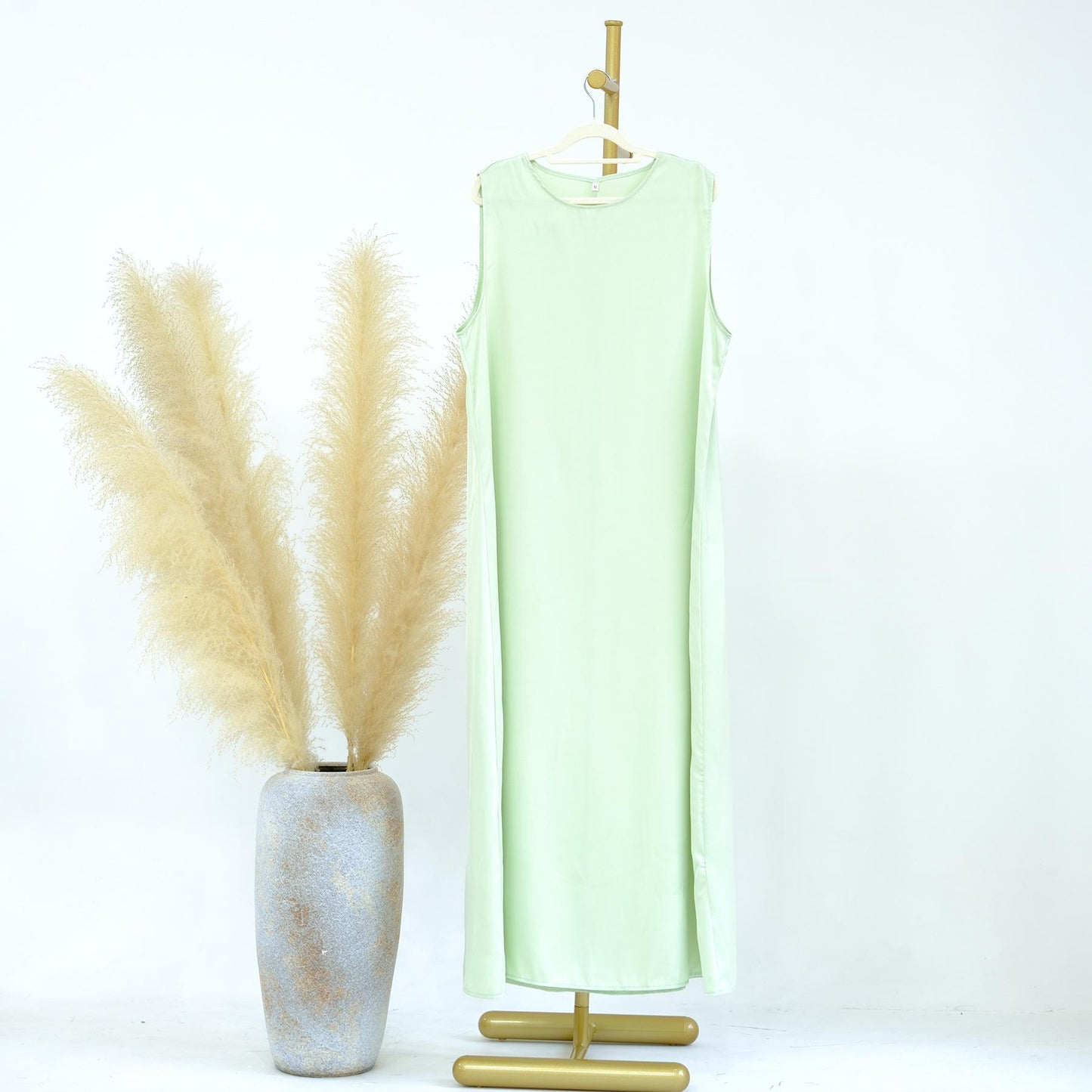 HASASERIES HS1018 Solid Color Bottoming Vest Dress