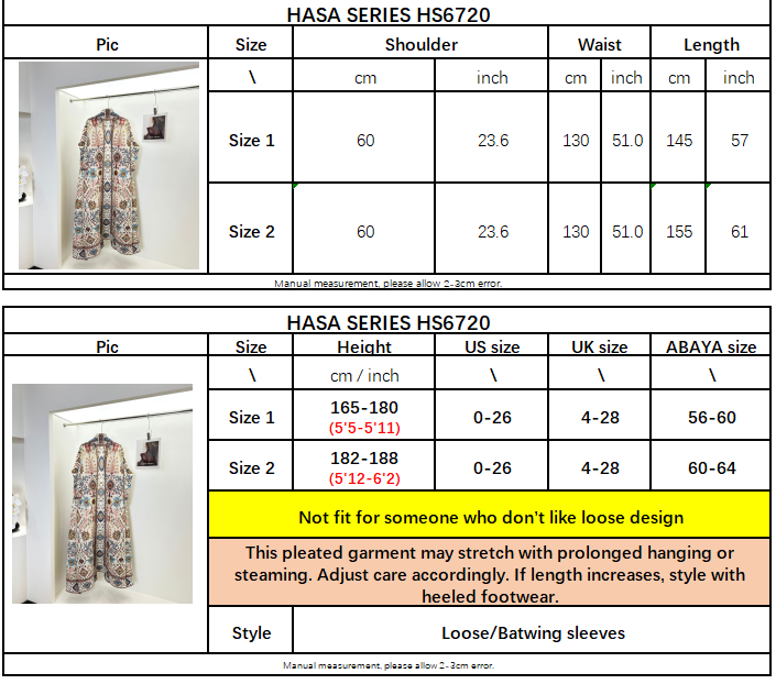 HS6720 White Abaya with Vibrant Multicolor Prints