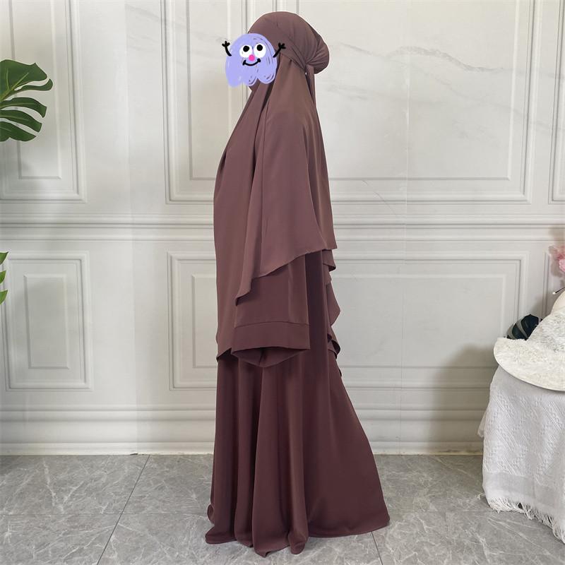 HS0455 Nidha Khimar de couleur unie