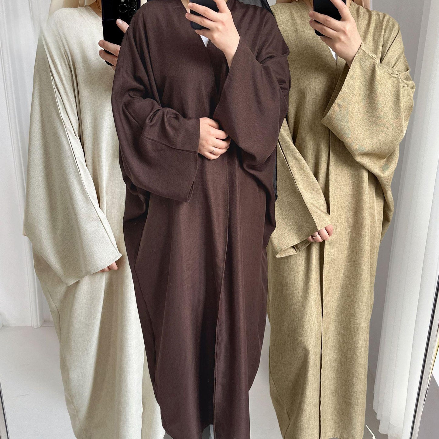HASASERIES HS0714 Cardigan décontracté de couleur unie grande taille