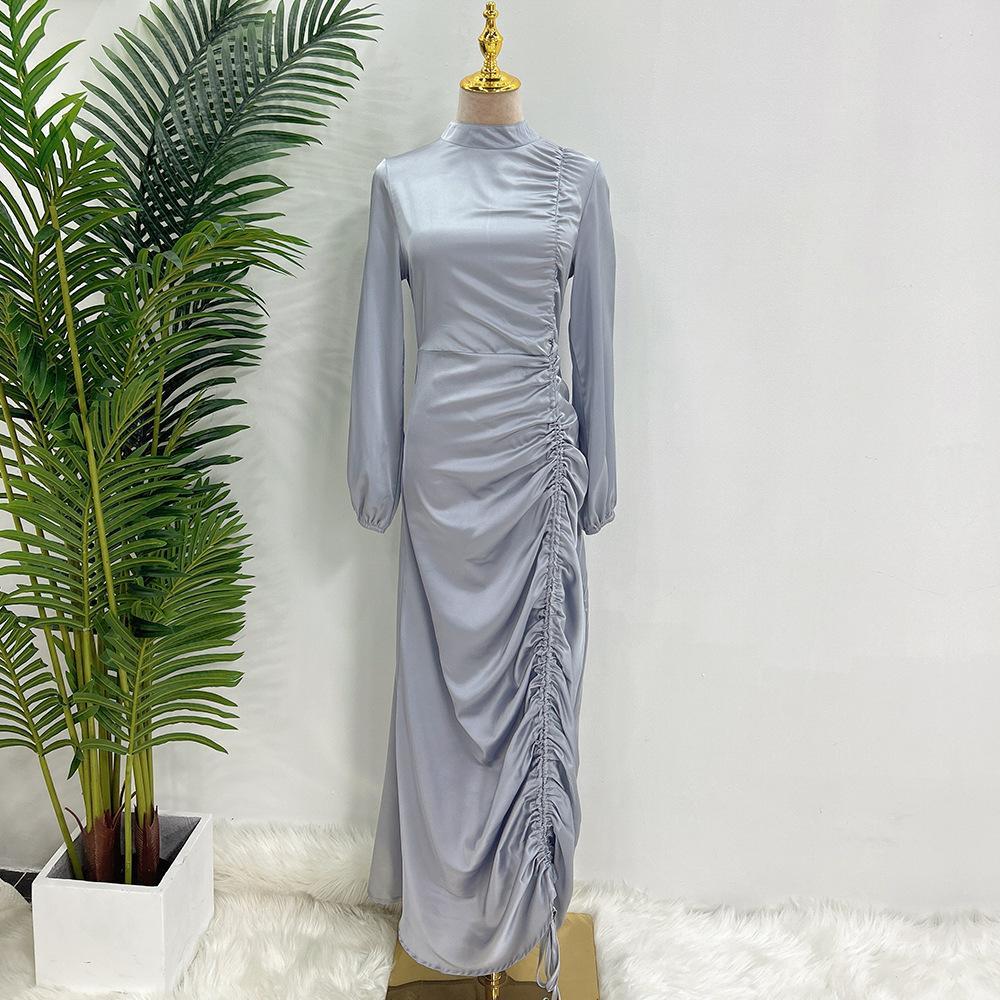 HASASERIES HS1045 Solid Color Large Robe Dress
