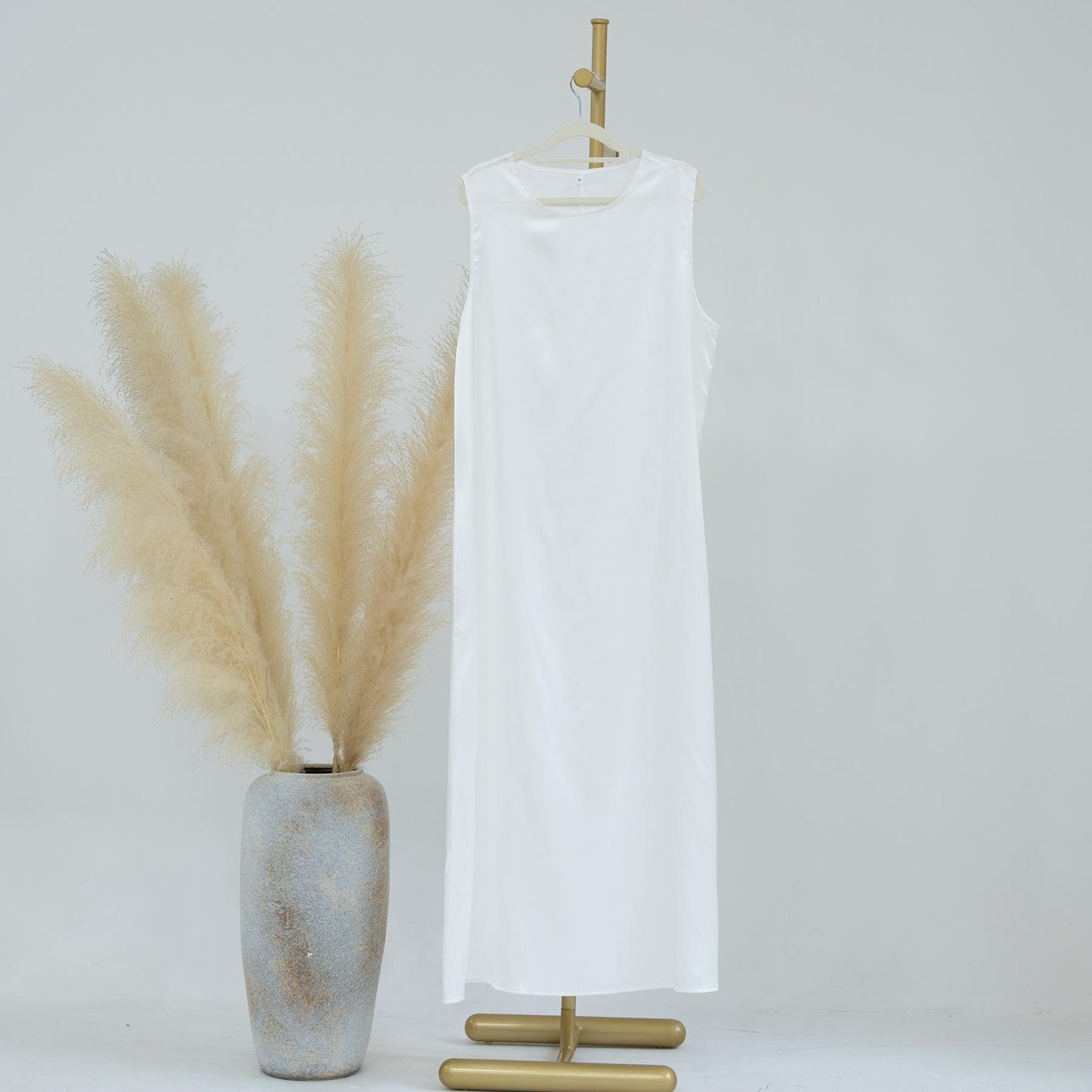 HASASERIES HS1018 Solid Color Bottoming Vest Dress