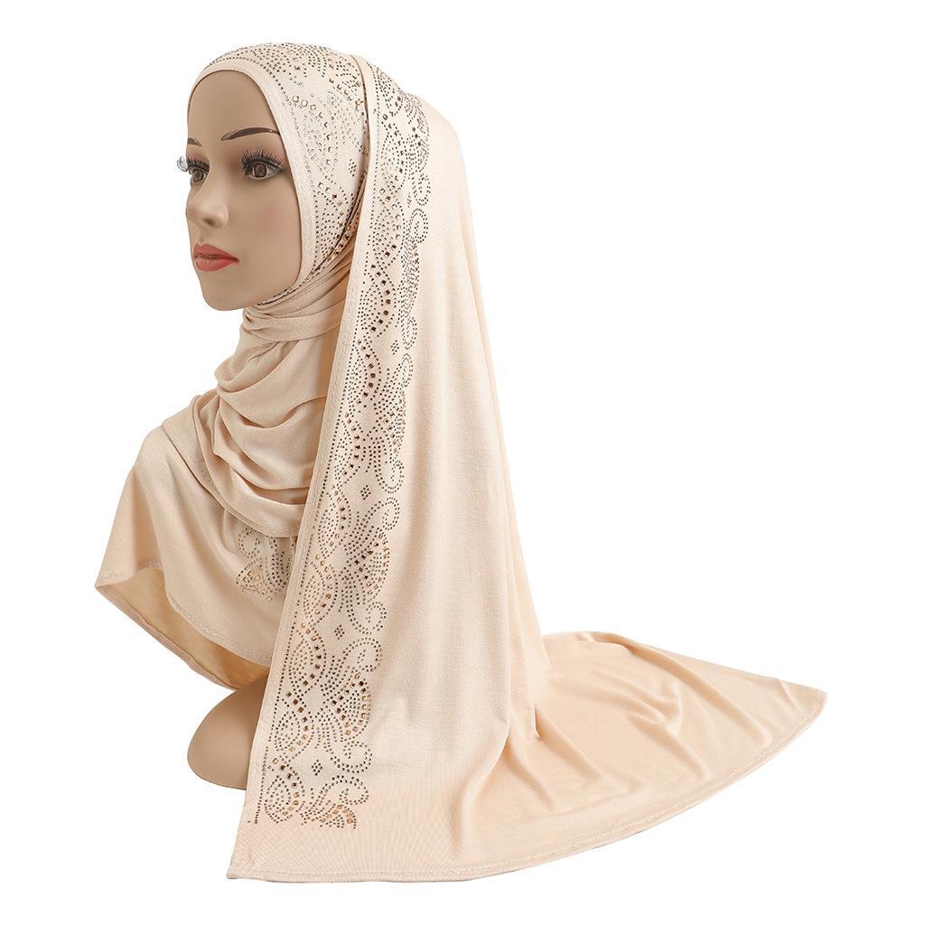 HASASERIES HS1144 Cotton Hot Gold Glass Diamond Headband