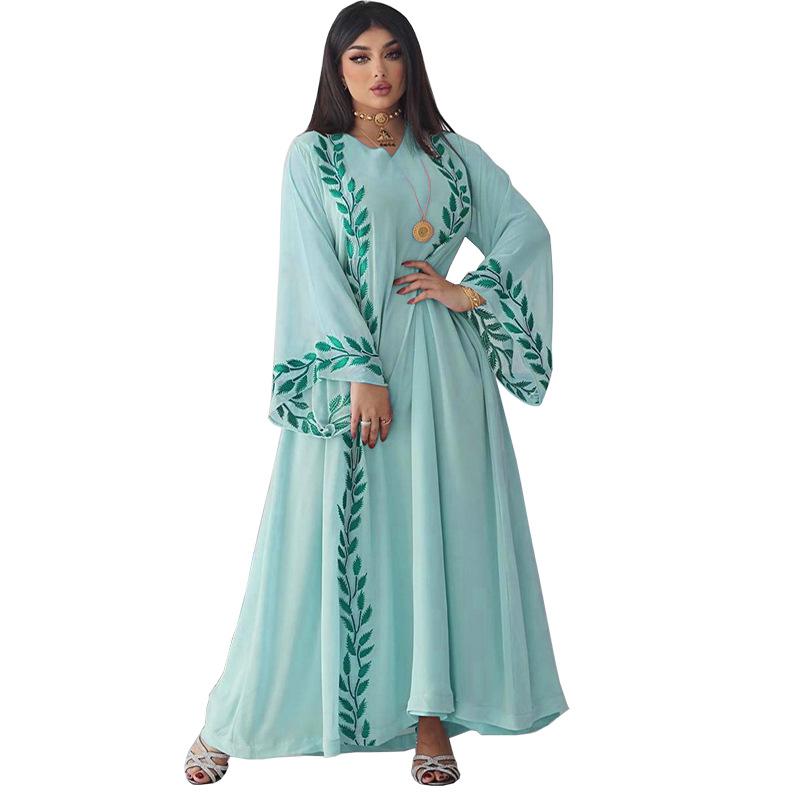 HASASERIES HS1050 2pcs Chiffon Long Muslim Dress with Hijab