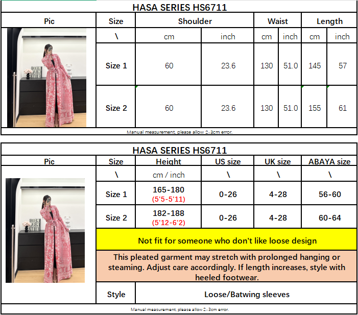 HS6711 Ethereal Pink , Elevated Abaya Style with Artistic Prints