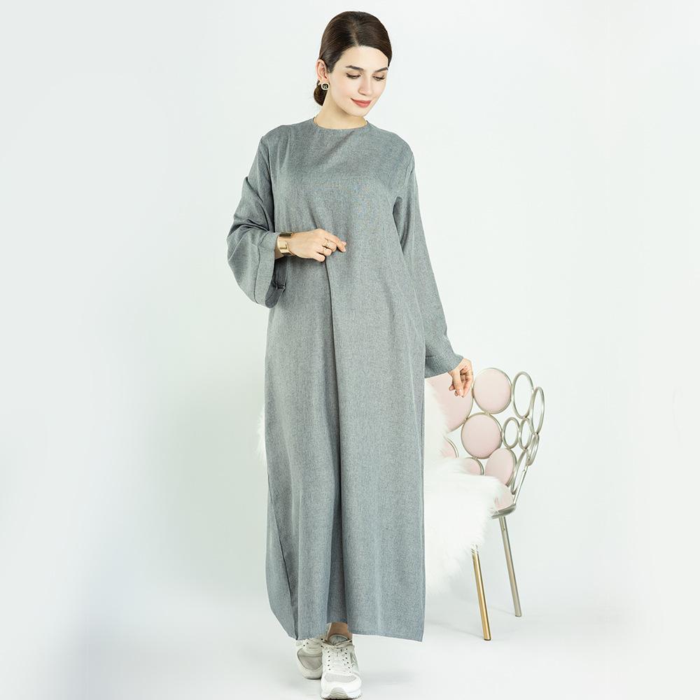 Robe de chambre décontractée de couleur unie HASASERIES HS0711