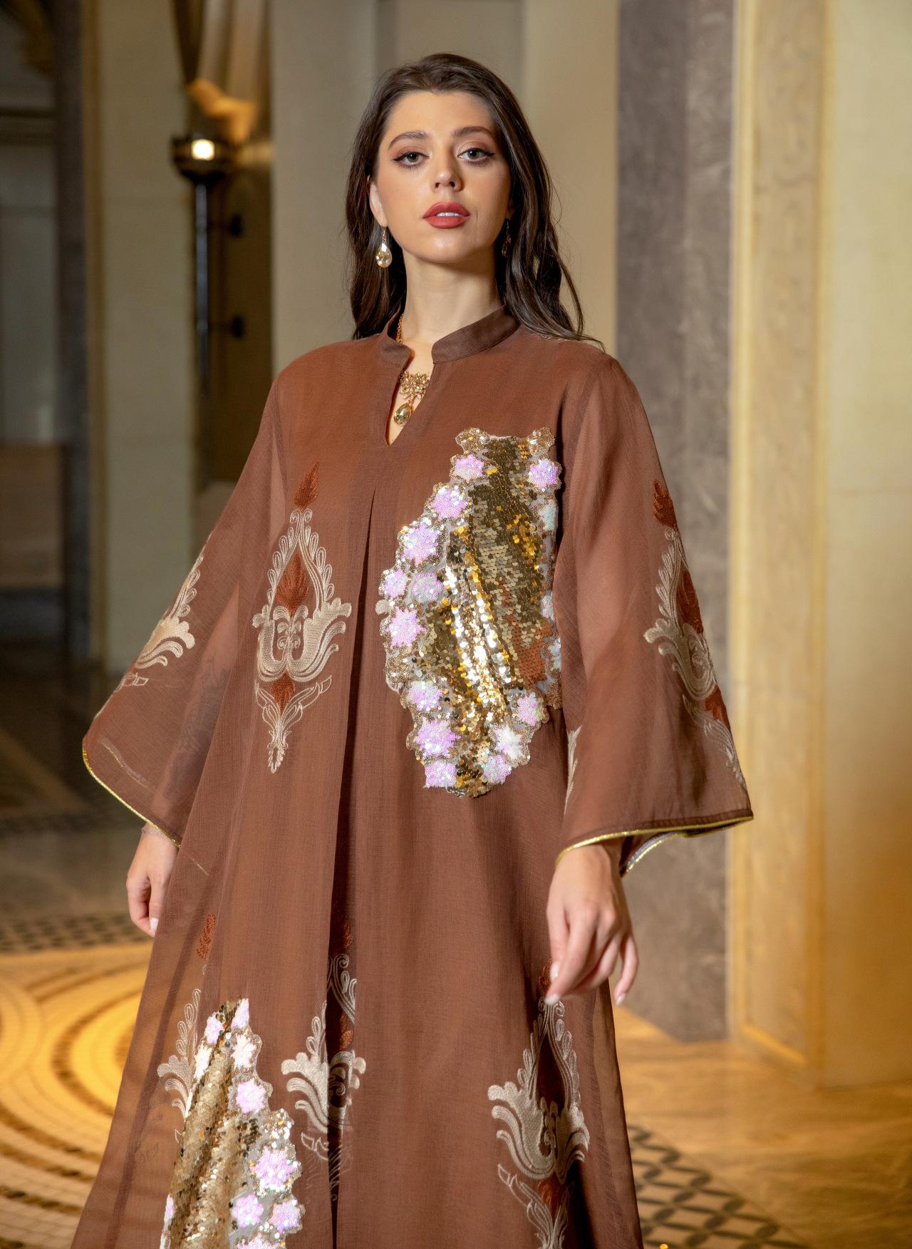 HASASERIES HS0443 Muslim Embroidered Dress