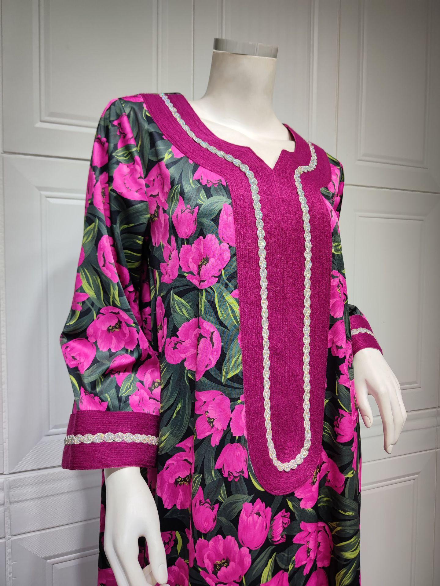 HASASERIES HS1072 Fashion New Product Hot Diamond Printed Dress