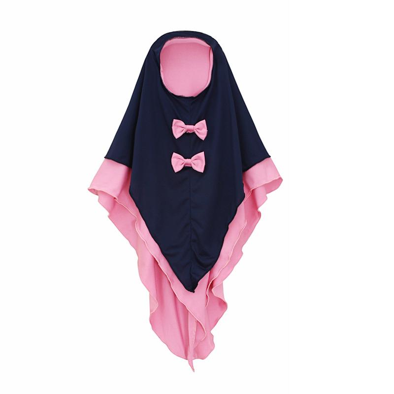 HASASERIES HS1205 Ensemble 2 pièces, Abaya pour enfant avec une couche de Khimar.
