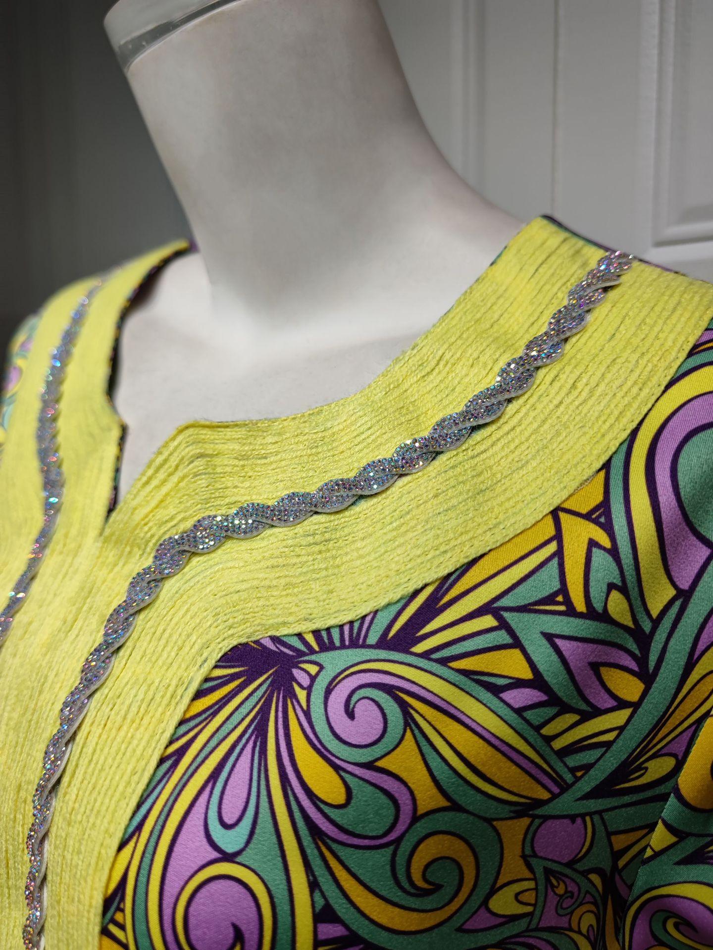 Robe musulmane brodée à diamants chauds HASASERIES HS1074