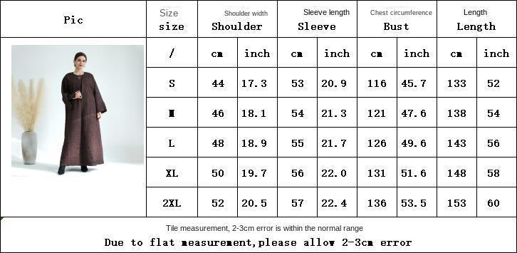 HASASERIES HS0719 Cardigan with Vest Dress Abaya Robe