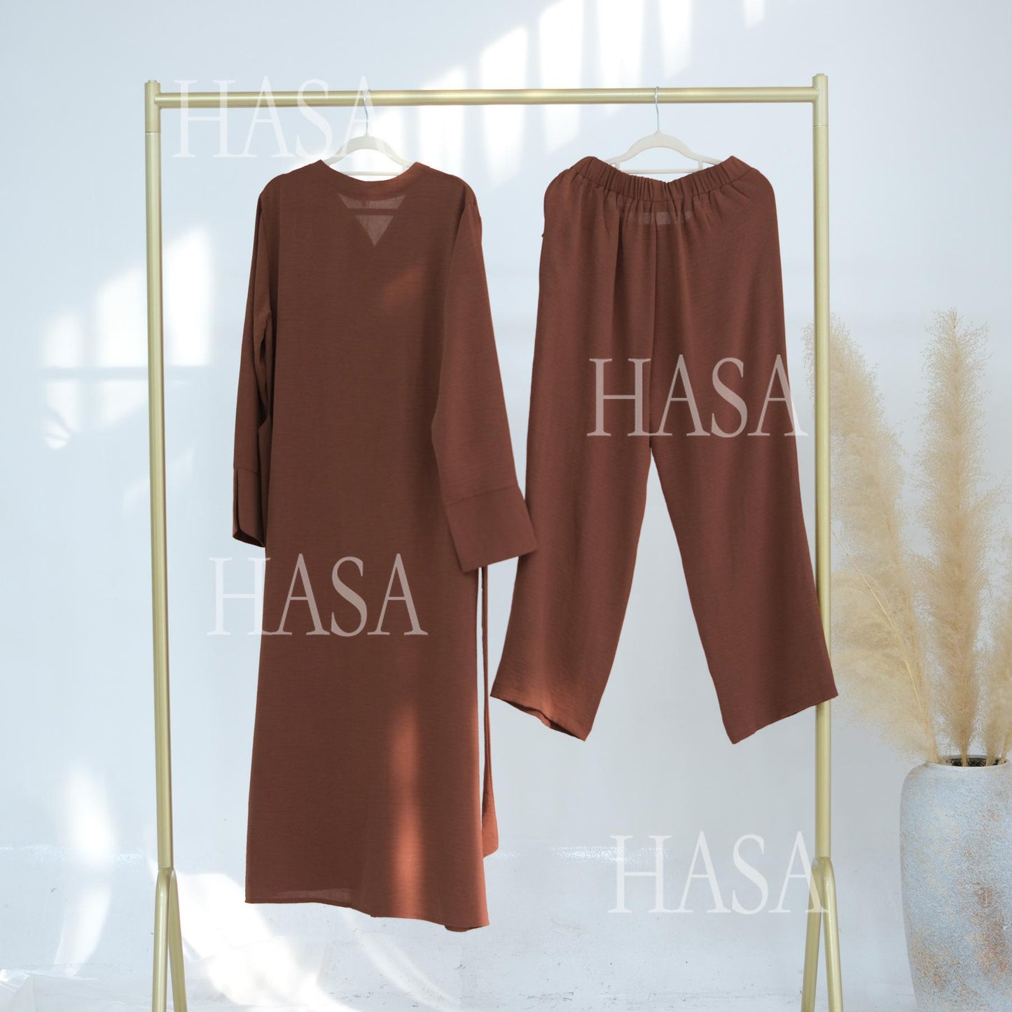 HASA HS5869 بدلة صيفية رائعة من قطعتين - تصميم أزرار متعدد الألوان