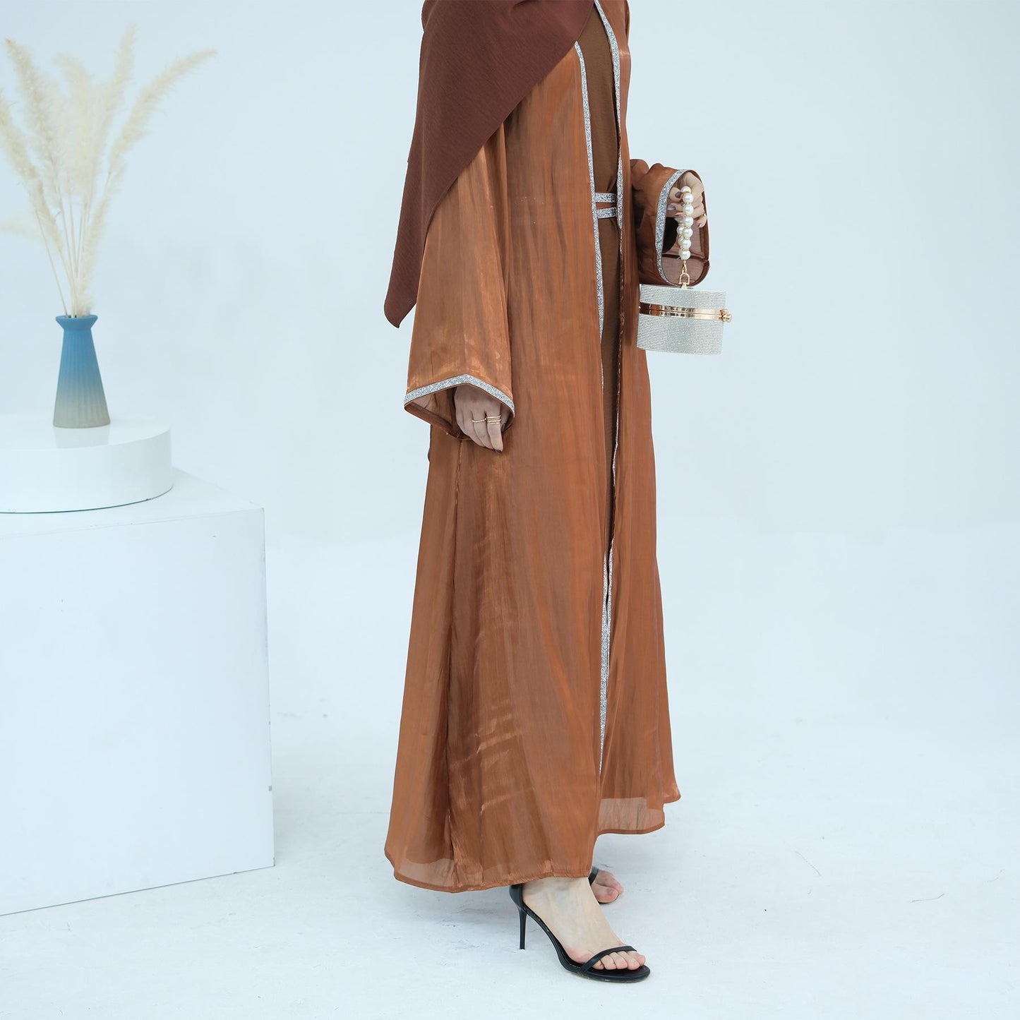 HASASERIES HS1184 Ensemble 2 pièces cardigan + robe intérieure